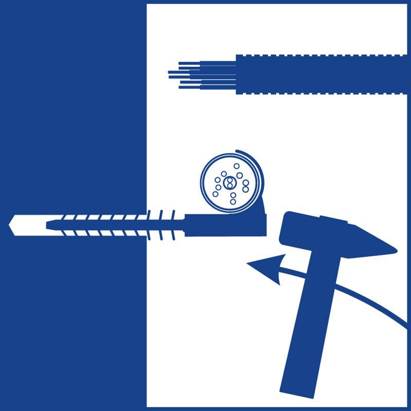 Uchwyt hakowy USMH-16, alb, set 100 buc, pentru montaj cabluri, 11-16mm