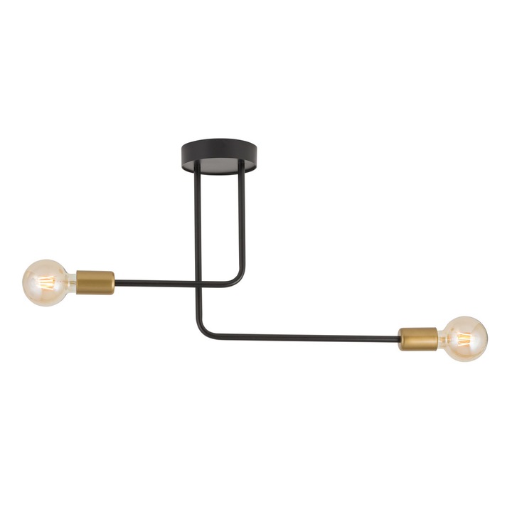 Полилей Gino, Sigma, метал, основа E27, черен/златен