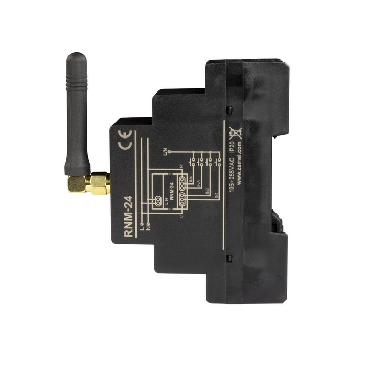 Controller smart, Zamel, ABS, IP20, Wireless, Negru