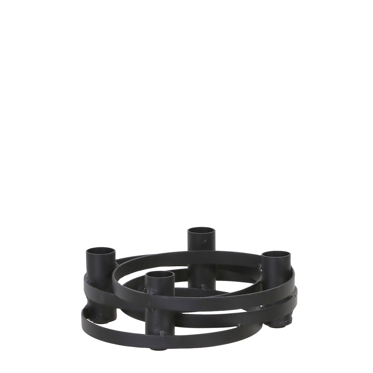 Suport lumanari, Laria, negru, 6x21 cm