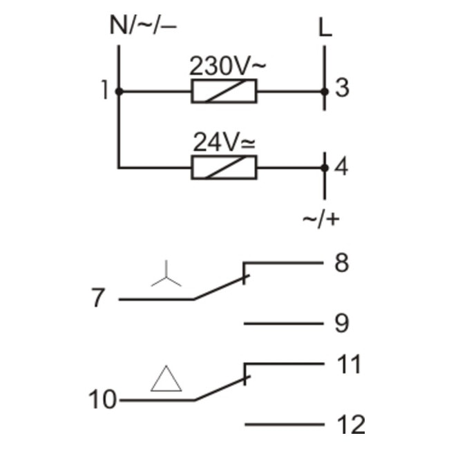Автоматичен предпазител, F&F, Star-Telta, PCG-417, DUO, 230V AC/ 24V AC ...