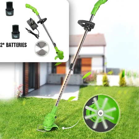 Motocoasa Cu 2 Acumulatori, 12 V, 800W, 20.000 rotatii/min, Fara fir, Pentru Tuns Iarba