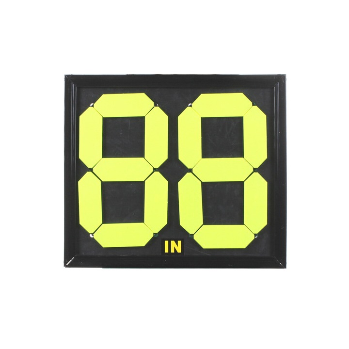 Tabela mecanica schimb jucatori, Merco Substitution, cu numere pe ambele fete