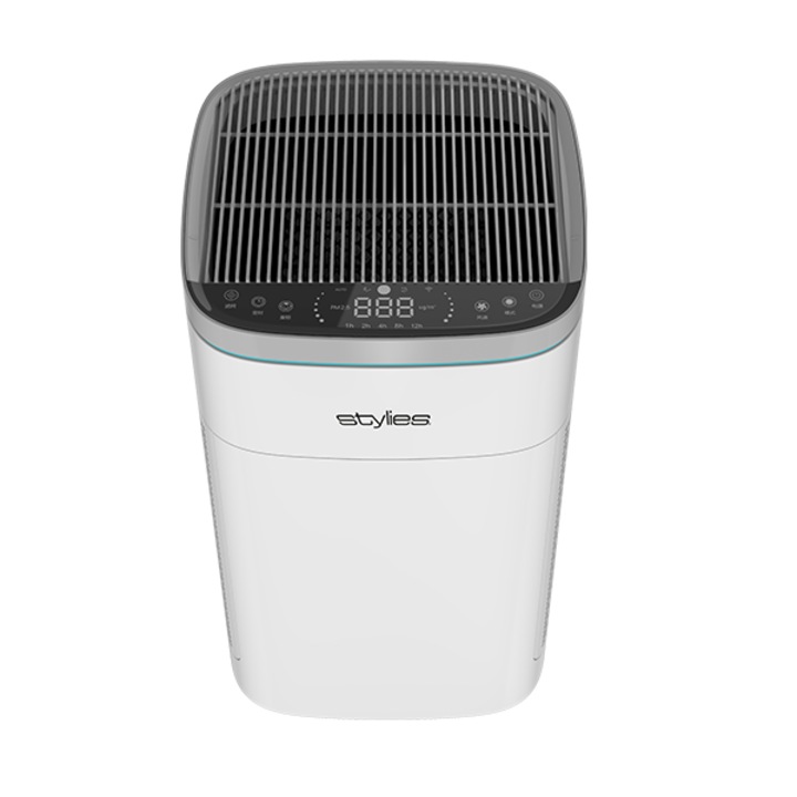 Stylies Hercules légtisztító, WiFi, Hepa szűrő anionokkal, aktív szén szűrő, PM2.5 érzékelő, 96mp-hez, Időzítő, billentyűzár, levegőminőség jelzőfény