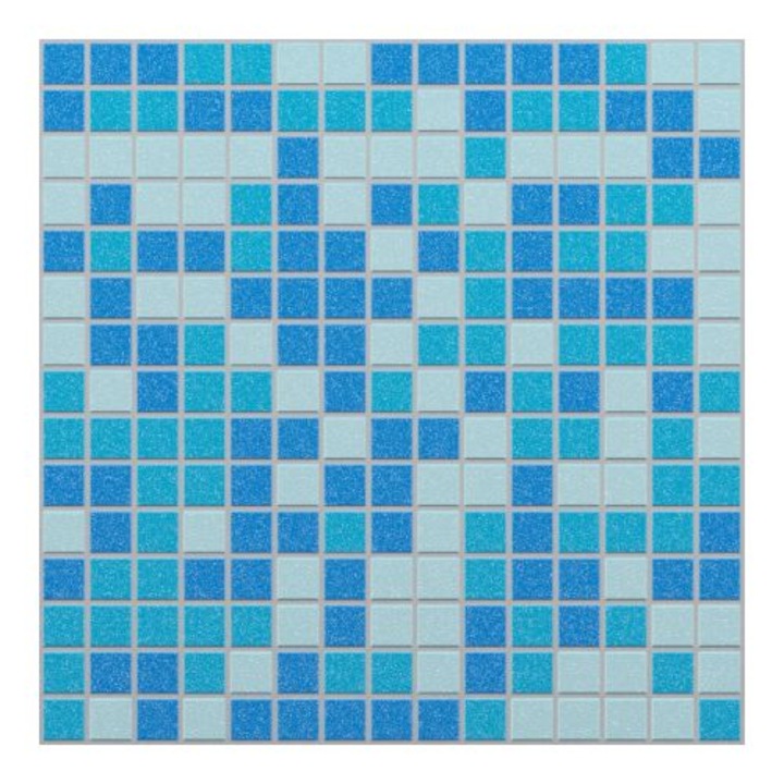 OEM Üvegpaszta mozaik, 32,7 x 32,7 cm, kék