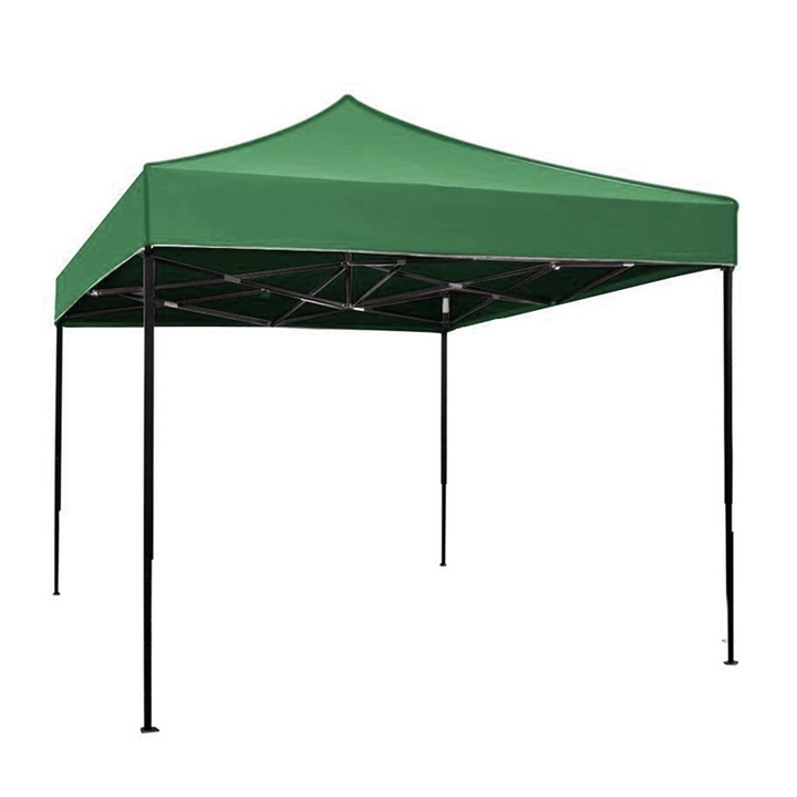 Метална павилионна шатра за градина, събития, водоустойчива срещу слънце, размер 3x3 метра / CC 9849_green