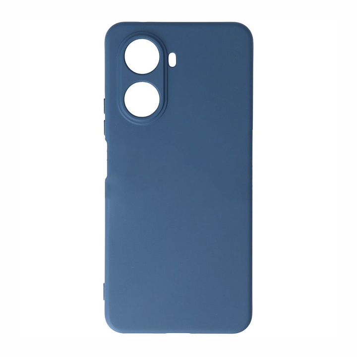 Husa de silicon TPU cu Microfibra pentru Huawei Nova 10 SE, Interior Microfibra, Albastru inchis