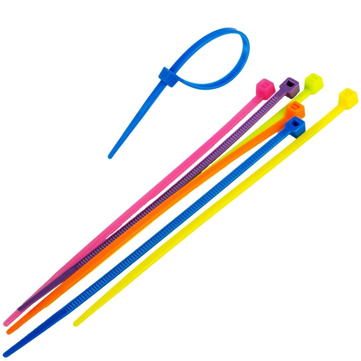 Színes műanyag kábelkötegelők 10cmx0.25 - 150 db