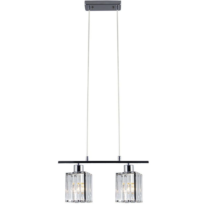 Полилей Luxor, Elem, метал/стъкло, фасунга E27, сребрист