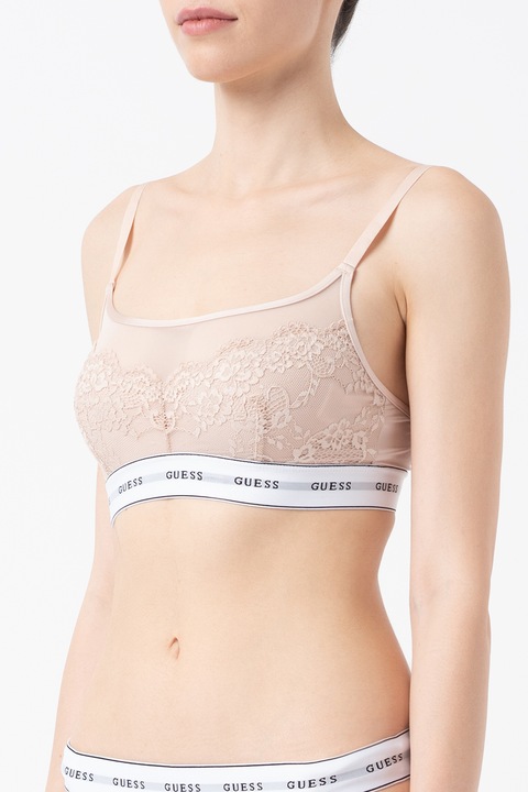 Guess, Állítható pántos csipkemelltartó, Homokbarna