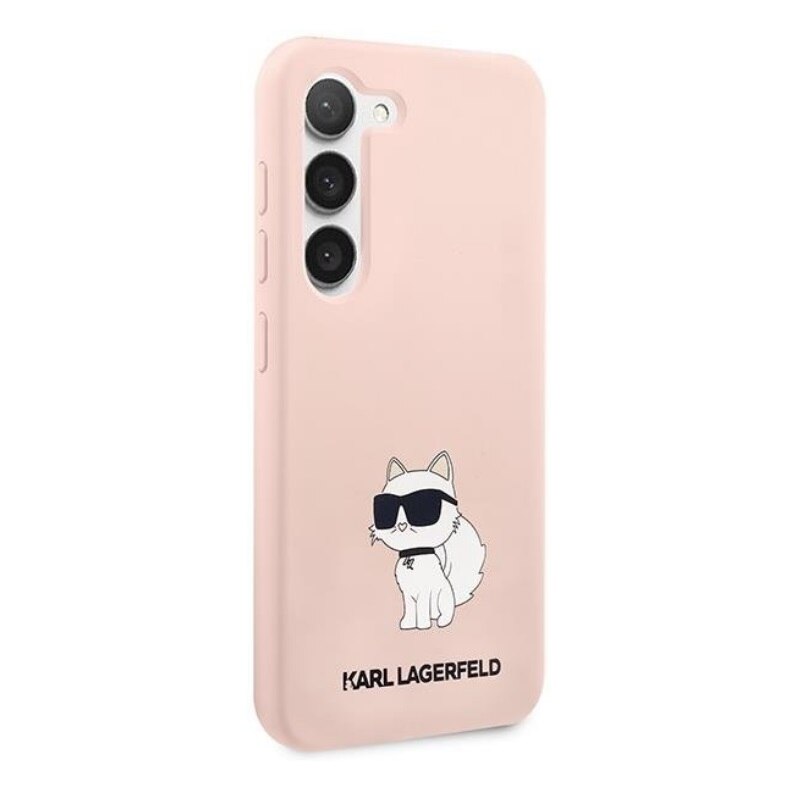 Husa Karl Lagerfeld KLHCS23MSNCHBCP compatibila cu Samsung Galaxy S23 Plus, Silicone Choupette, Roz