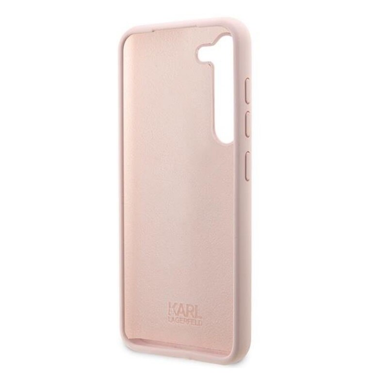 Husa Karl Lagerfeld KLHCS23MSNCHBCP compatibila cu Samsung Galaxy S23 Plus, Silicone Choupette, Roz