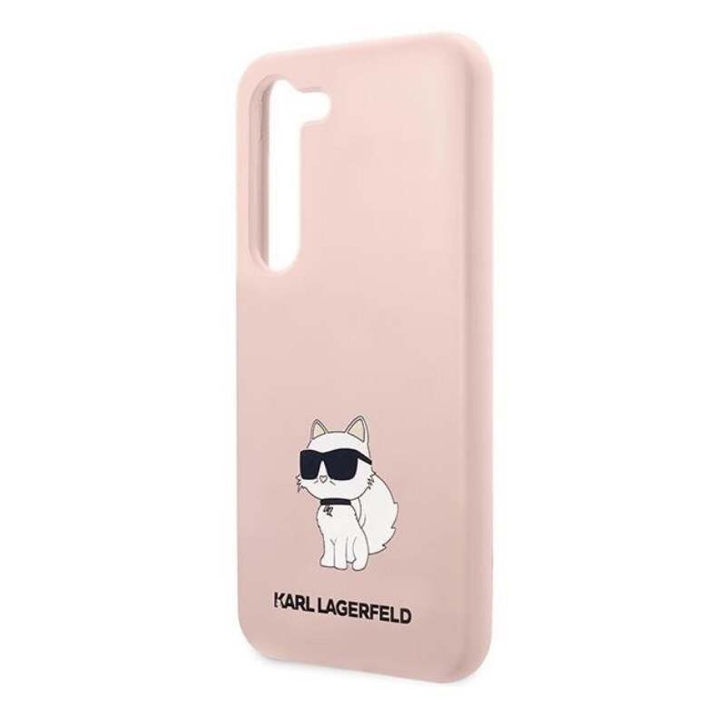 Husa Karl Lagerfeld KLHCS23MSNCHBCP compatibila cu Samsung Galaxy S23 Plus, Silicone Choupette, Roz