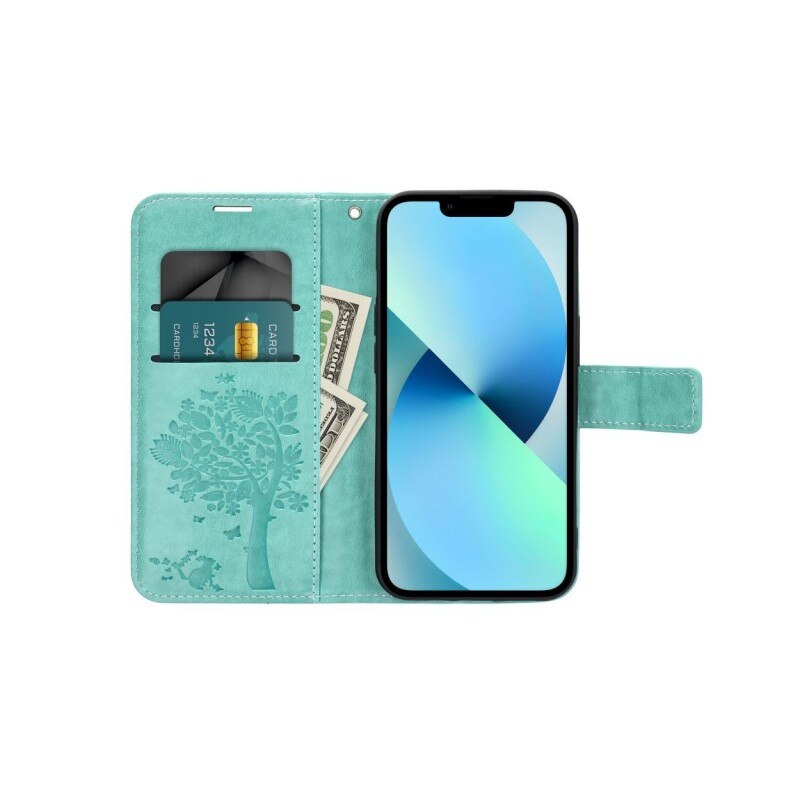 Husa Flip Cover Forcell Mezzo, Compatibila Cu Samsung Galaxy A14 5g, Tree Green