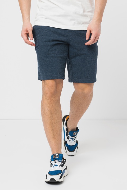 Superdry & Co, Pantaloni sport scurti din amestec de bumbac, Bleumarin