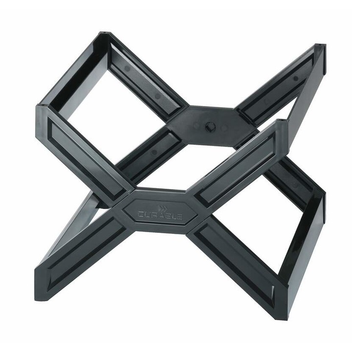 Dispozitiv pentru depozitare dosare suspendate, Durable, Plastic, Negru