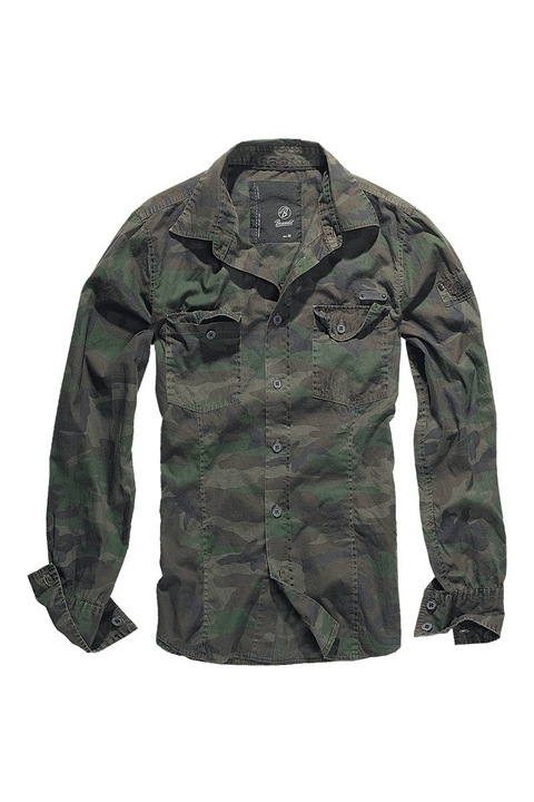 Hosszú Ujj Ing Brandit Slim Fit, Világoszöld
