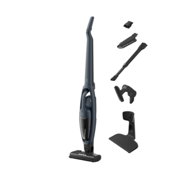 Aspirator vertical Electrolux ES52CB18DB, Clean 500, autonomie 50 min, diverse accesorii, negru/albastru