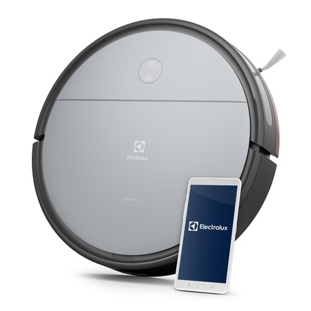 Robot de aspirare ELECTROLUX Clean Seria 600 ER61UD1UG, 14,4V, 2,6Ah, Pa 2600, autonomie pana la 120 min, control prin wifi & app Electrolux, 3 trepte viteza, navigare prin giroscop, Bluetooth, timer, 72 dB, gri