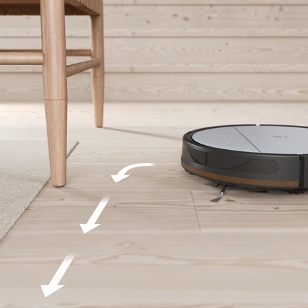 Robot de aspirare ELECTROLUX Clean Seria 600 ER61UD1UG, 14,4V, 2,6Ah, Pa 2600, autonomie pana la 120 min, control prin wifi & app Electrolux, 3 trepte viteza, navigare prin giroscop, Bluetooth, timer, 72 dB, gri