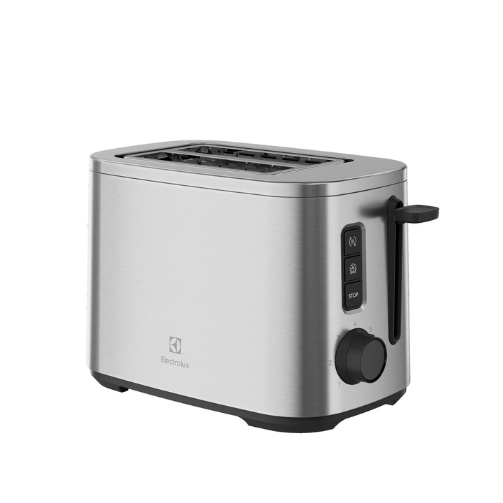 Prajitor de paine Electrolux Create 5 E5T1-4ST, 800 W, timer digital cu afișare timp rămas, 7 niveluri de rumenire, tavita firimituri detasabila, full inox