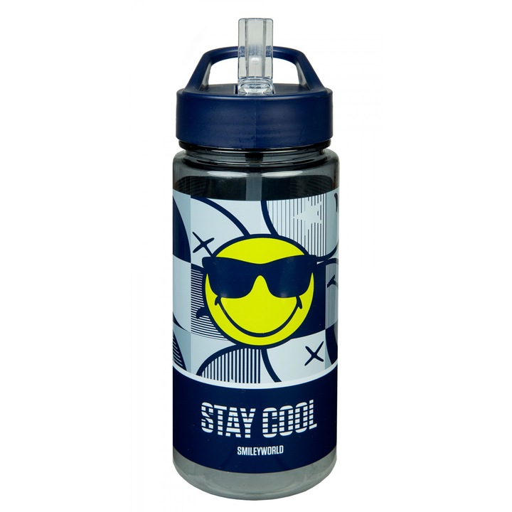 Sticla plastic Emoji Stay Cool, 500 ml Albastru