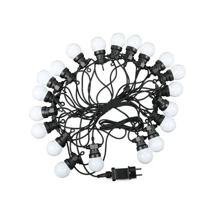 Fényfüzér V-TAC, LED, 10m, 3000K, Meleg fehér
