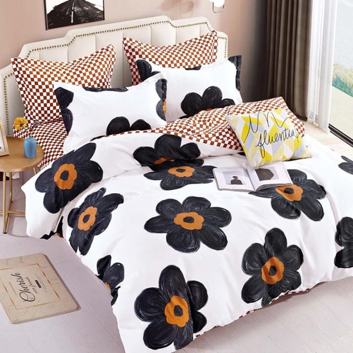 Lenjerie de pat cu elastic, Dormy, 180x200, Soiree, Finet, 6 piese