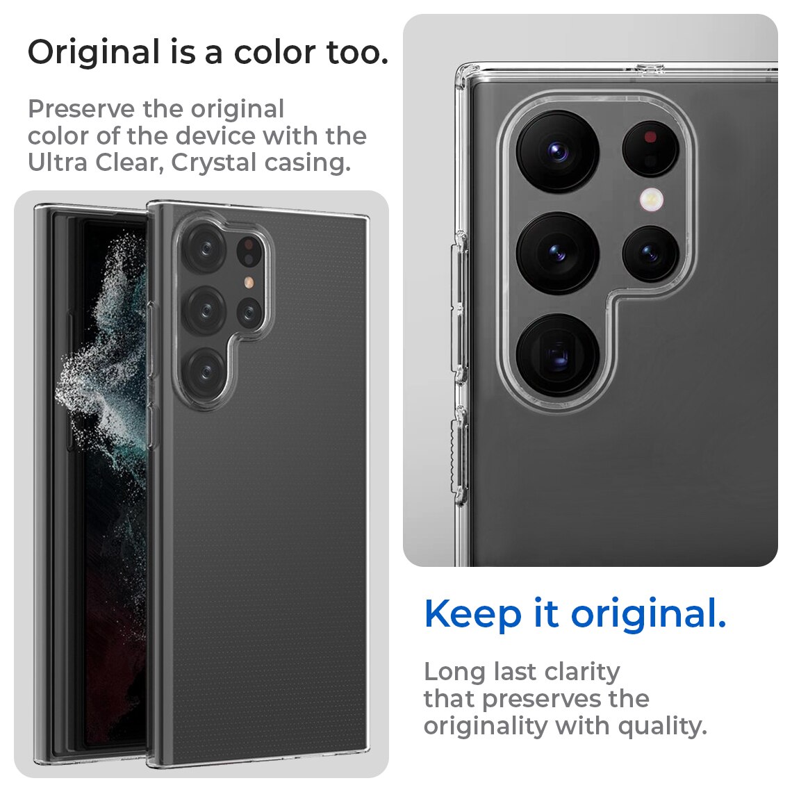 Husa pentru Samsung S22 Ultra, din silicon gel, Clear, Ultrasubtire 0.3mm, Gekko, Transparenta