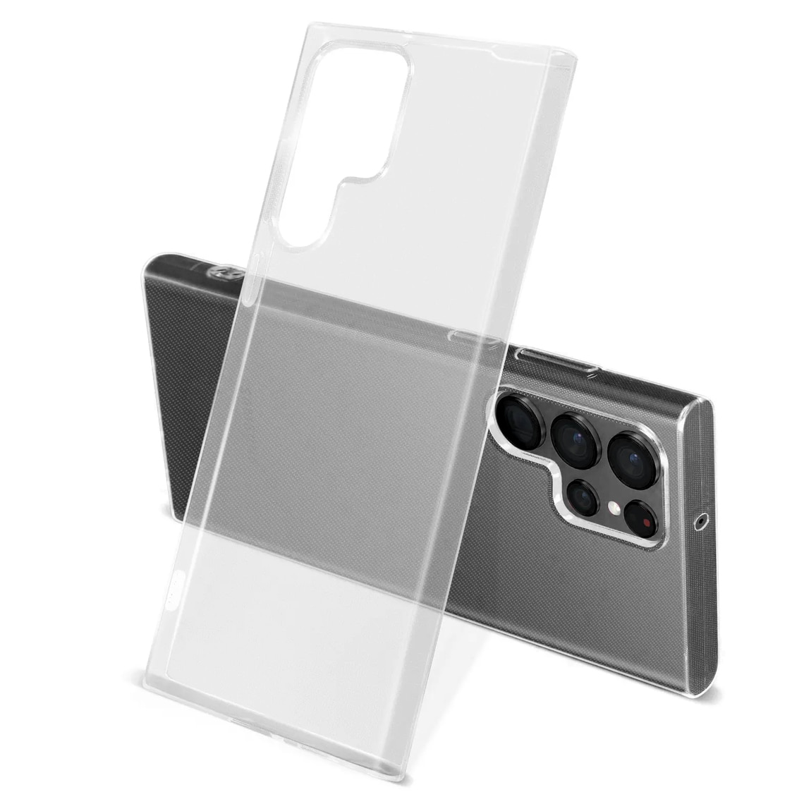 Husa pentru Samsung S22 Ultra, din silicon gel, Clear, Ultrasubtire 0.3mm, Gekko, Transparenta