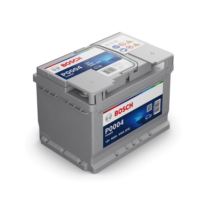 Акумулатор Bosch Power P0004, 60Ah, 540A, R+, 12V