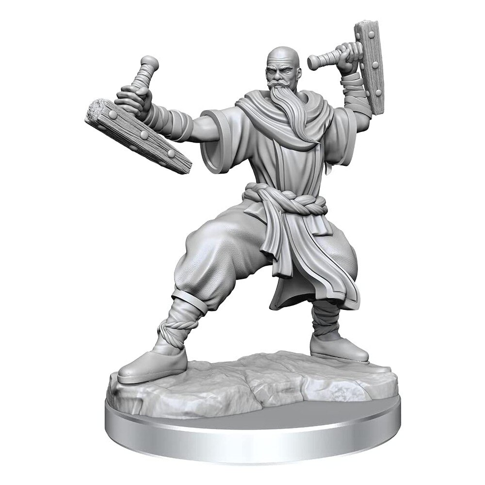 Miniatura Mago Humano Masculino D&D Frameworks - HIPS, Desmontable, Personalizable, Para Pintar Y Coleccionar