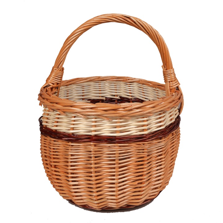 Cos de Piata din Rachita, Rotund, 31x38 cm