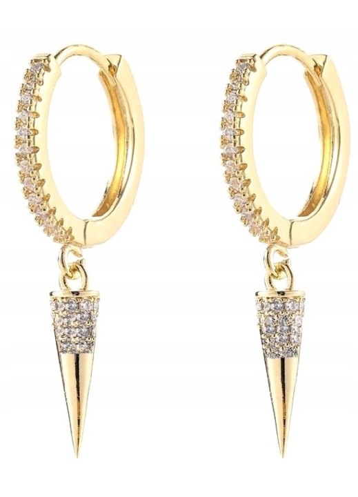 Cercei dama, Edibazzar, Otel inoxidabil, Auriu