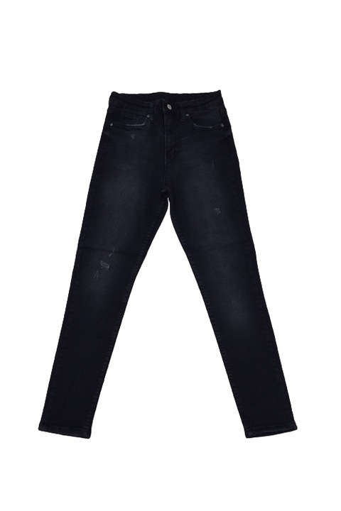 Egyszerű farmer, fekete, rugalmas modell, magas derék