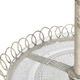 Platou 2 etajere fier alb antichizat 36x65 cm