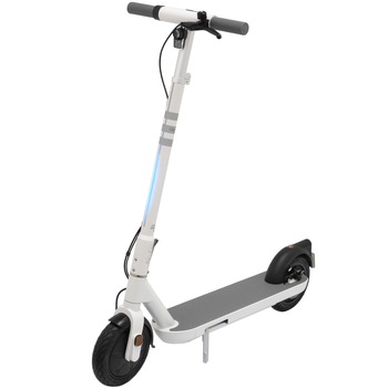 Trotineta electrica OKAI NEON LITE ES10 White , Viteza maxima 25km/h, Autonomie maxima 30Km, Motor 300W, acumulator 36V 7.8 Ah, Roti 9"