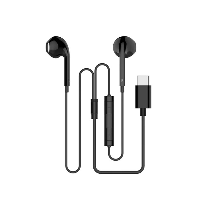 Casti In-Ear Vetter ClearSound, Cu microfon, USB-Type-C 1.2m, Negru