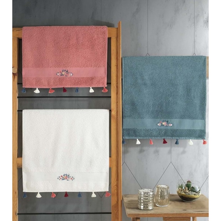 Set 3 Prosoape de baie, Cottonbox, 50x90 cm, Fit Asorti 3, Bumbac 100%