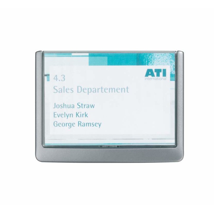 DURABLE CLICK SIGN Információs tábla, 149x105,5 mm, szürke