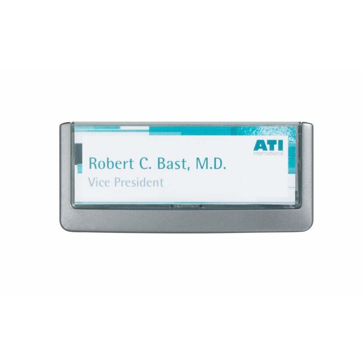 DURABLE CLICK SIGN Információs tábla, 149x52,5 mm, szürke