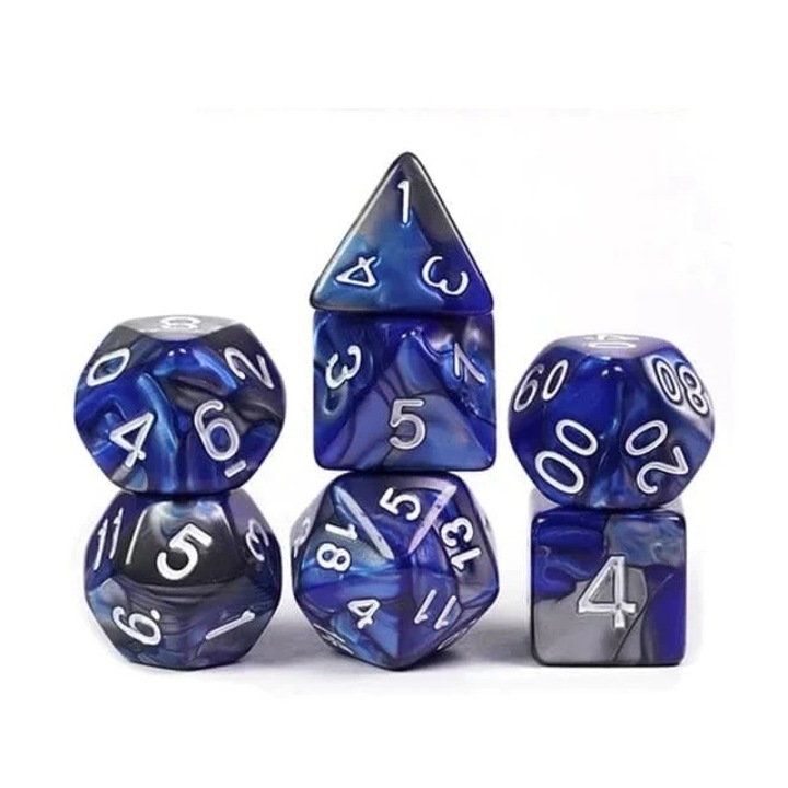 OEM D&D dobókocka készlet, 7 db, Titanium Blue