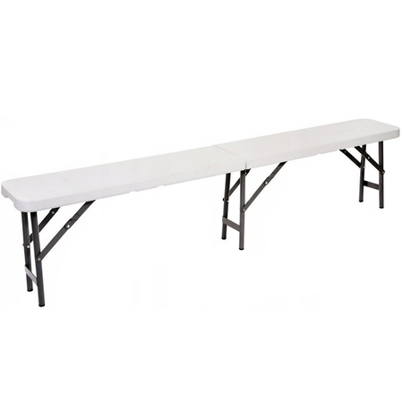 Banca pliabila pentru gradina sau catering, HDPDE, 180x24x42cm, sarcina 500kg