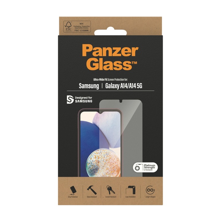 PanzerGlass UWF védőfólia Samsung Galaxy A14 / A14 5G készülékhez