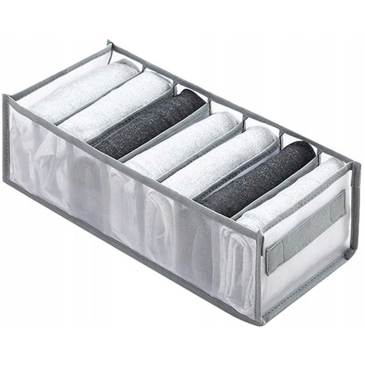 Органайзер за шкаф, Edibazzar, найлон, сив