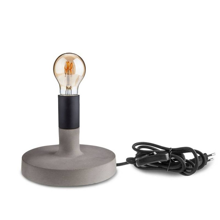 Veioza V-TAC, Ciment, E27, 60W, Gri