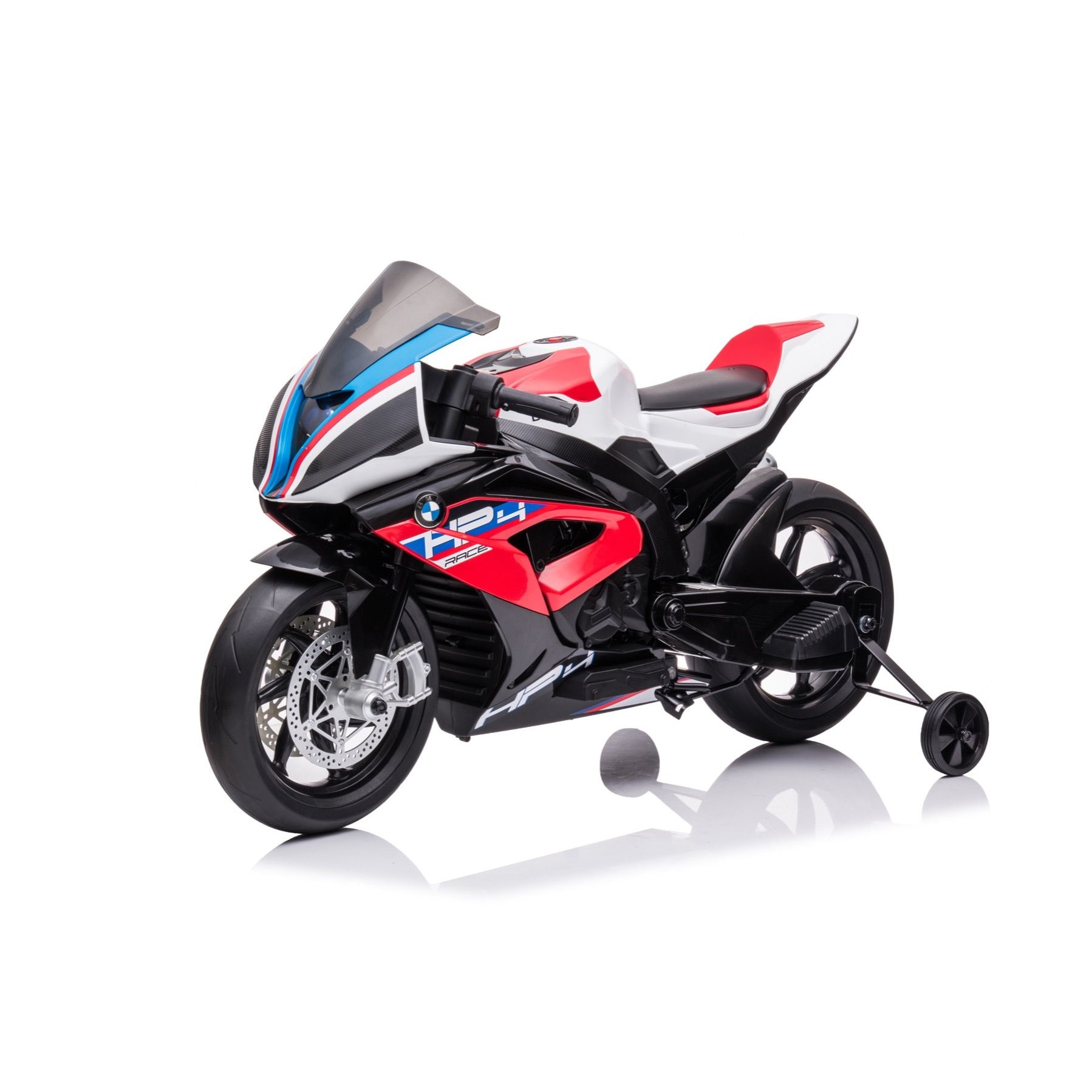 Детски електрически мотоциклет, BMW, HP4 Race, 12 V, Многоцветен - eMAG.bg