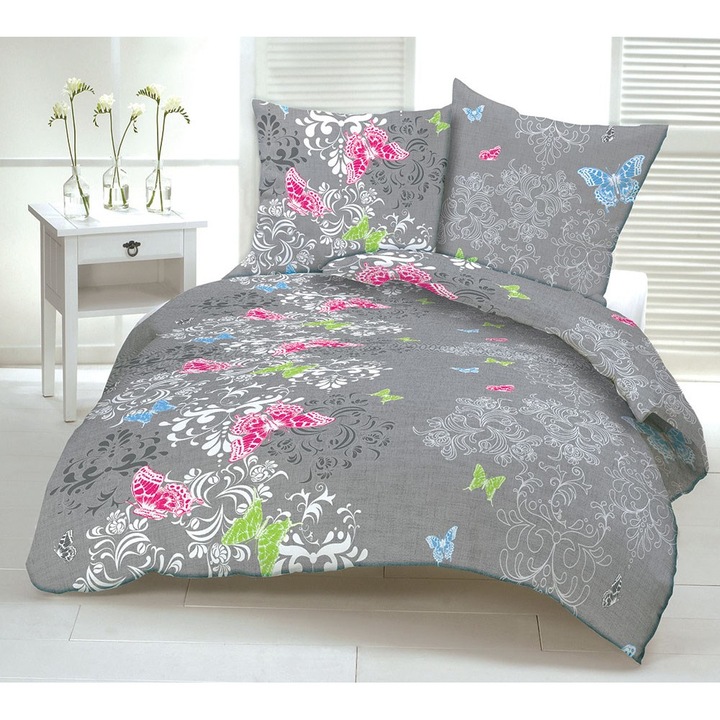 Fata de perna, Karo, Bumbac, 40x40, Gri