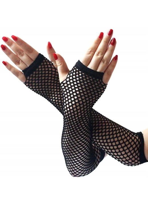 Дамски ръкавици Edibazzar, Полиестер, Черни, Универсален размер