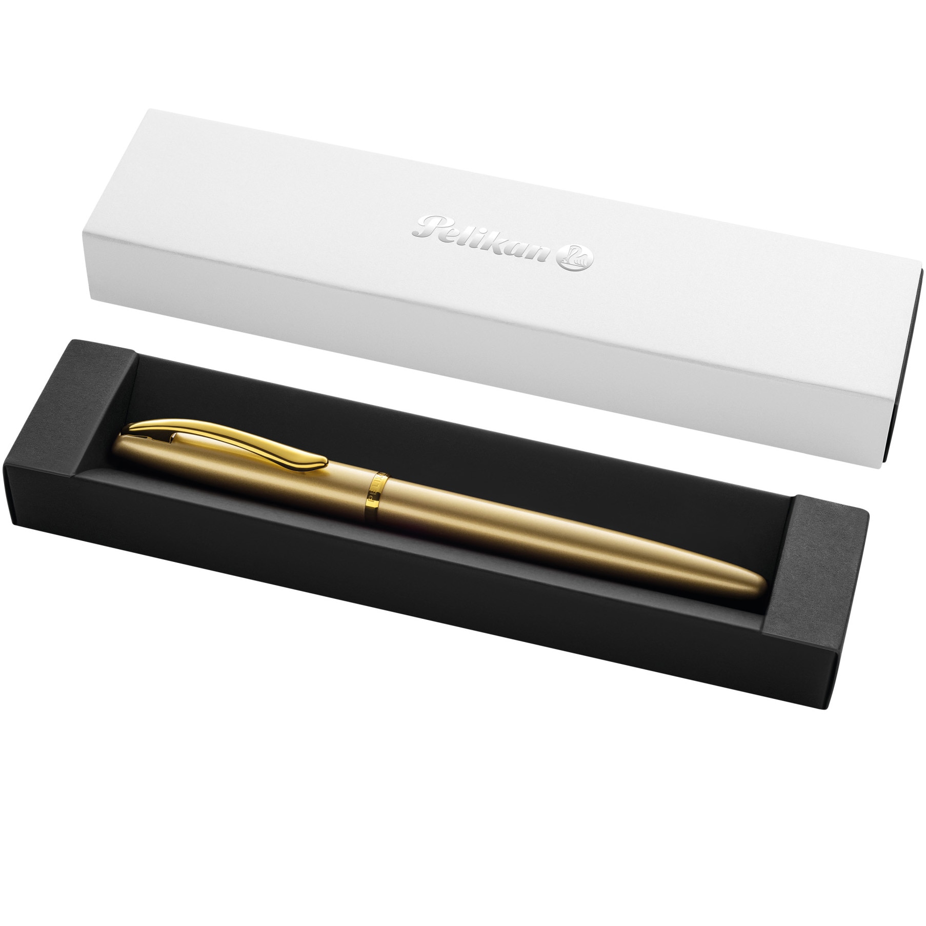 Stilou Pelikan Jazz Noble, 1 patron cerneala inclus, prezentat in cutie tip cadou,culoare Yellow Gold